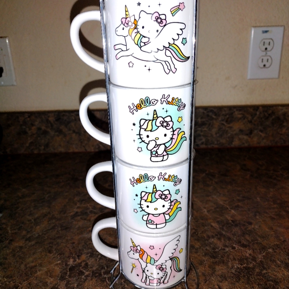 Hello Kitty Ceramic Mug with Unicorn Design